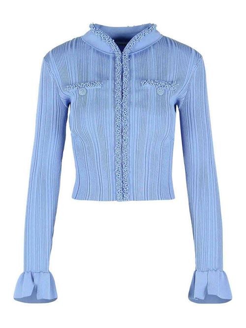Cardigan with pearl trim SELF PORTRAIT | RS26555CBLUE